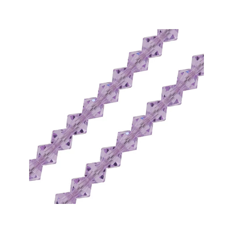 Colier din Mărgele conice de cristal  Preciosa , 6 mm - Violet