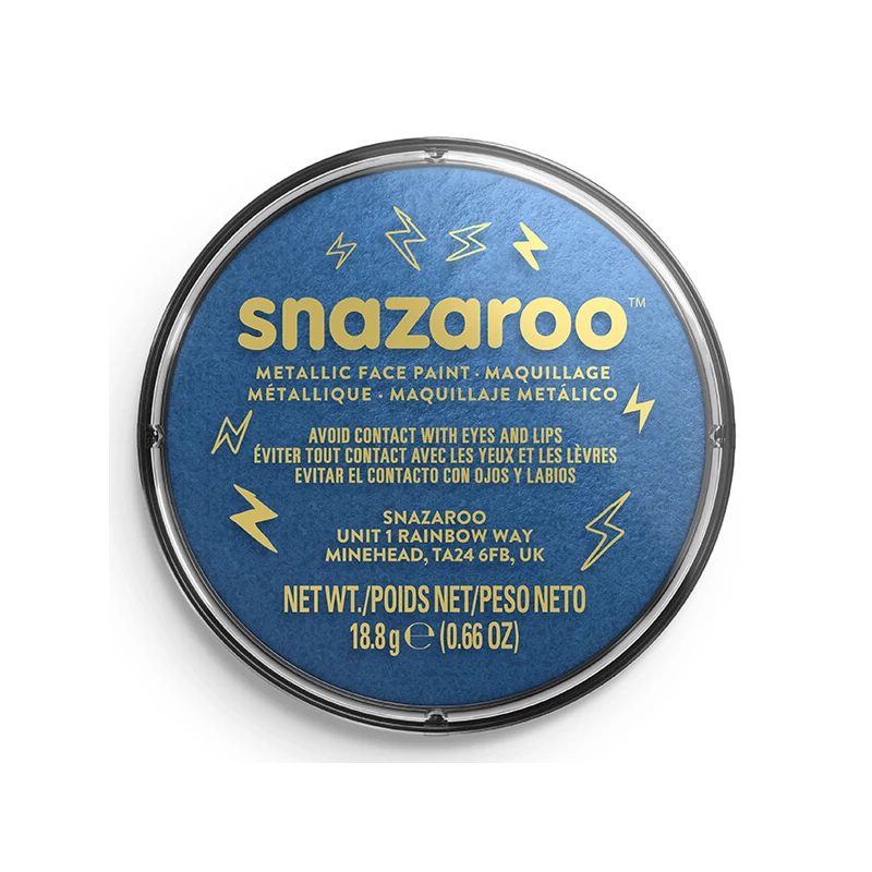 Snazaroo arcfesték korong - metál kék, electric blue 331