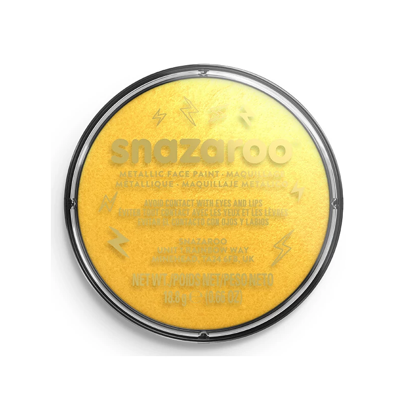 Snazaroo arcfesték korong - metál arany, electric gold 777
