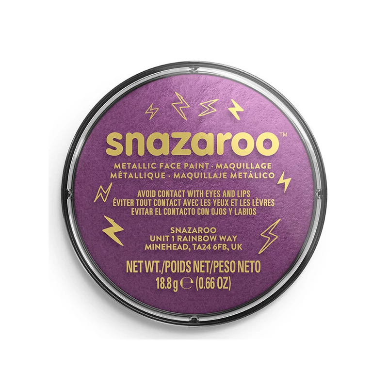 Snazaroo arcfesték korong - metál bíbor, electric purple 881 