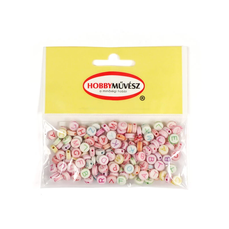 Mărgele din plastic, 6 mm - mixte