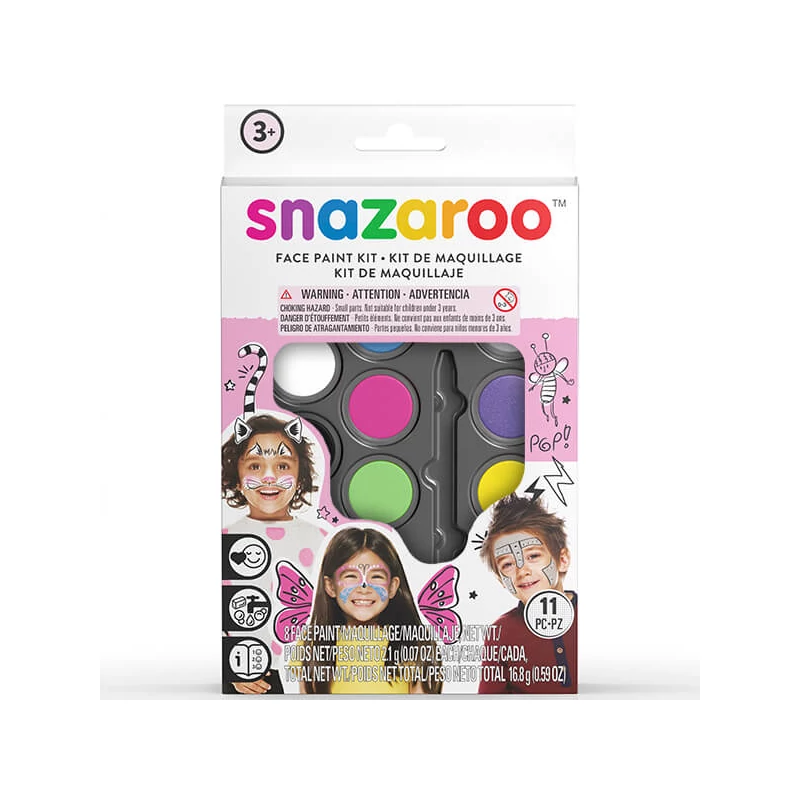 Set de vopsea de față Snazaroo - Pentru Fete