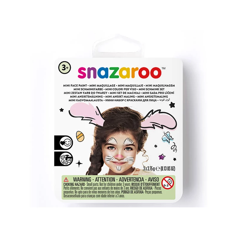 Set de vopsea de față Snazaroo, mini - iepuraș