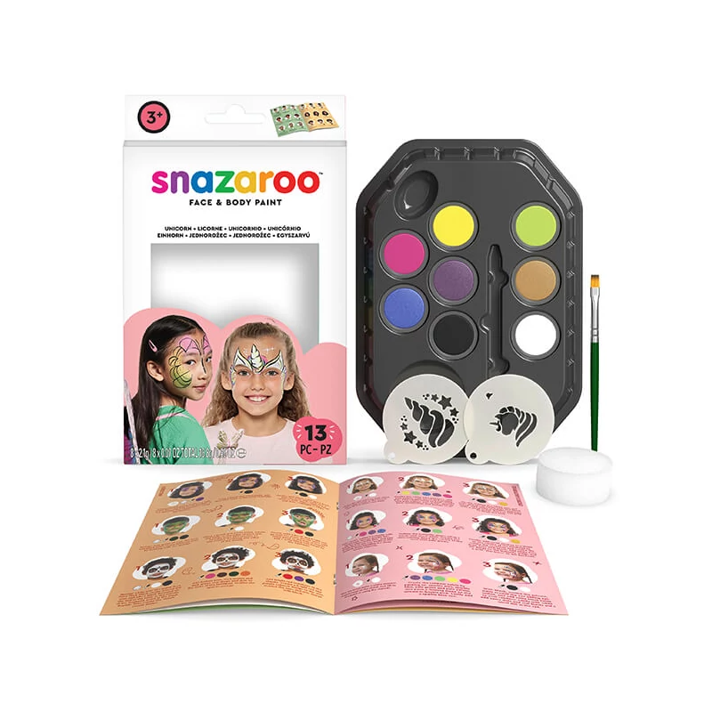 Set de vopsea pentru pictura pe față Snazaroo - Unicorn, Fluture