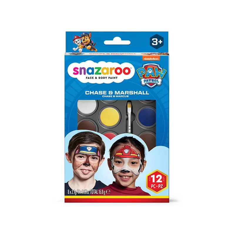 Snazaroo Set pictură facială Patrula Cățelușilor - Chase și Marshall