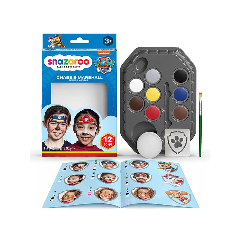 Snazaroo Set pictură facială Patrula Cățelușilor - Chase și Marshall