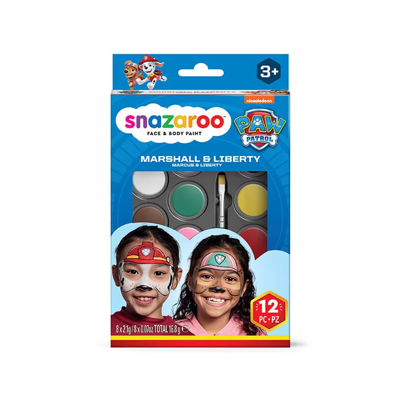 Snazaroo Set pictură facială, Patrula Cățelușilor - Marshall și Liberty