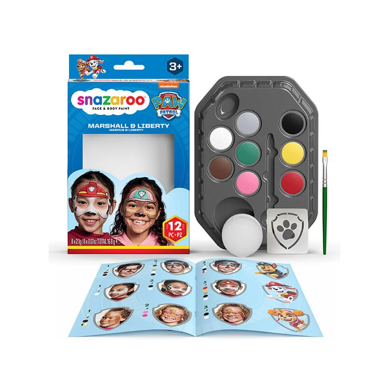 Snazaroo Set pictură facială, Patrula Cățelușilor - Marshall și Liberty