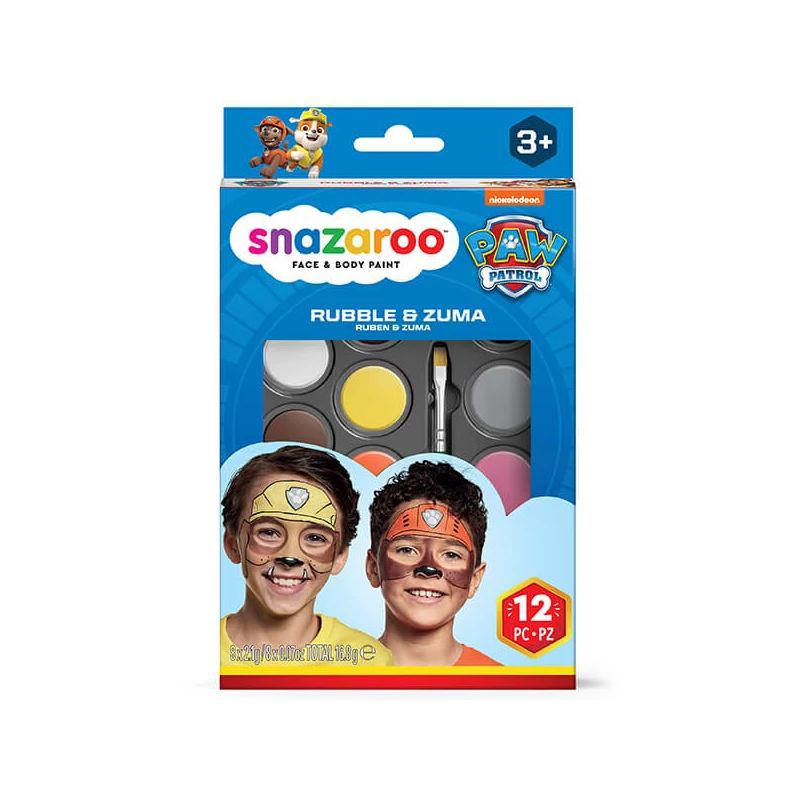 Snazaroo Set pictură facială, Patrula Cățelușilor - Rubble și Zuma