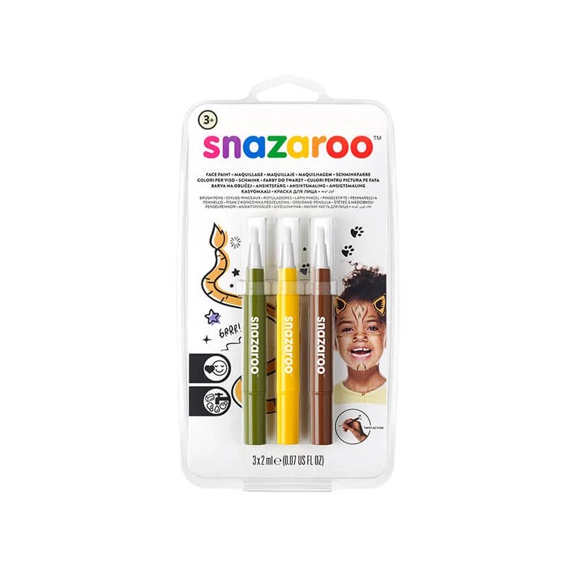 Set markere pentru pictura pe față Snazaroo - Jungle