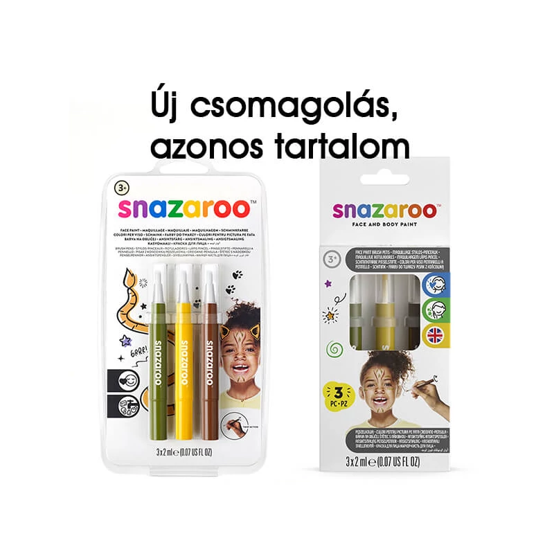 Set markere pentru pictura pe față Snazaroo - Jungle