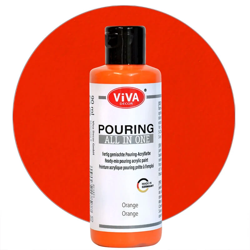 Vopsea Pouring All in One, 90 ml - portocaliu