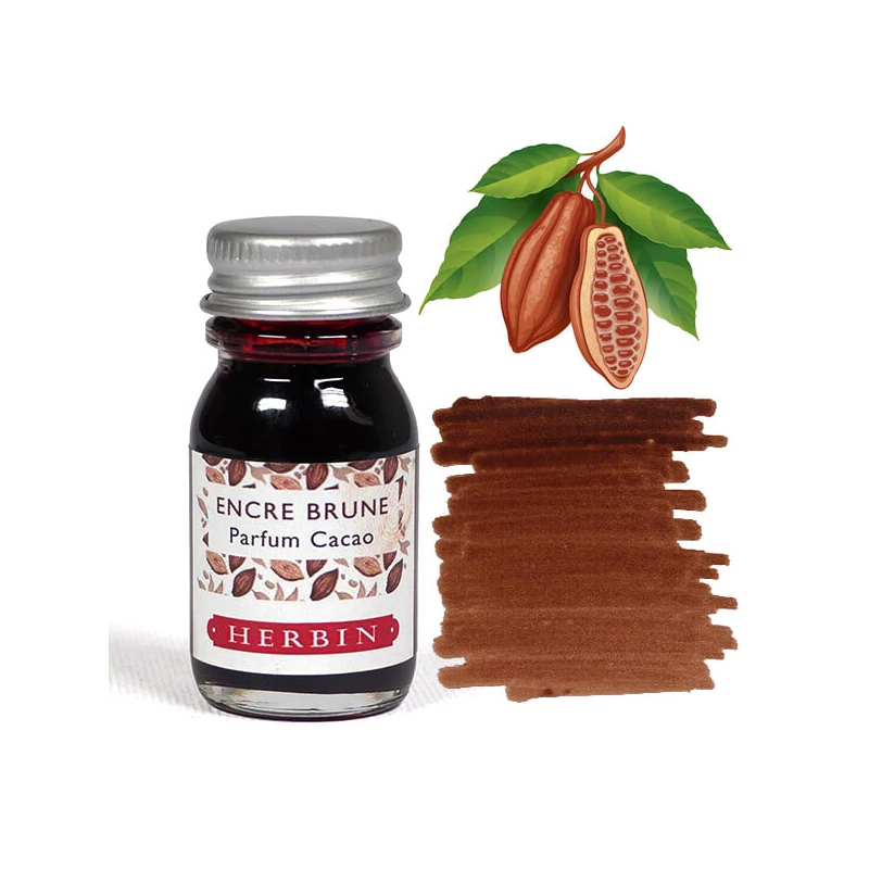 Cerneală parfumată, J. Herbin, 10 ml - cerneală maro, parfum cacao