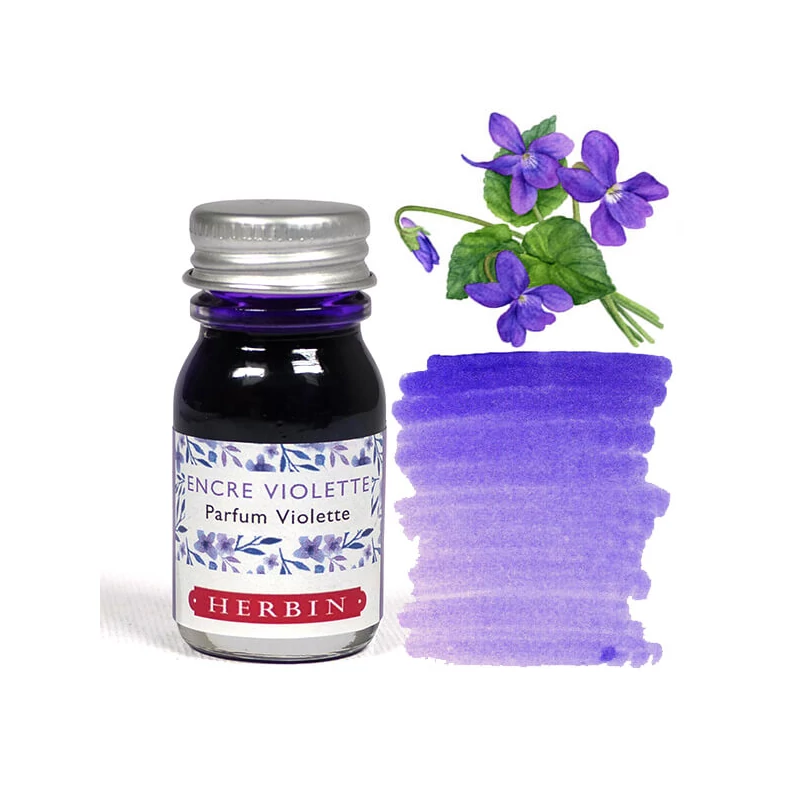 Cerneală parfumată, J. Herbin, 10 ml - cerneală mov, parfum violet