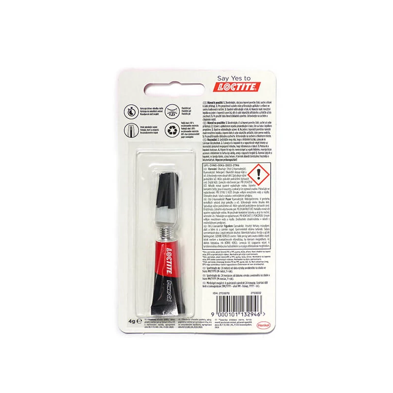 Loctite, adeziv instantaneu Super Bond Power Gel, 3+1 g