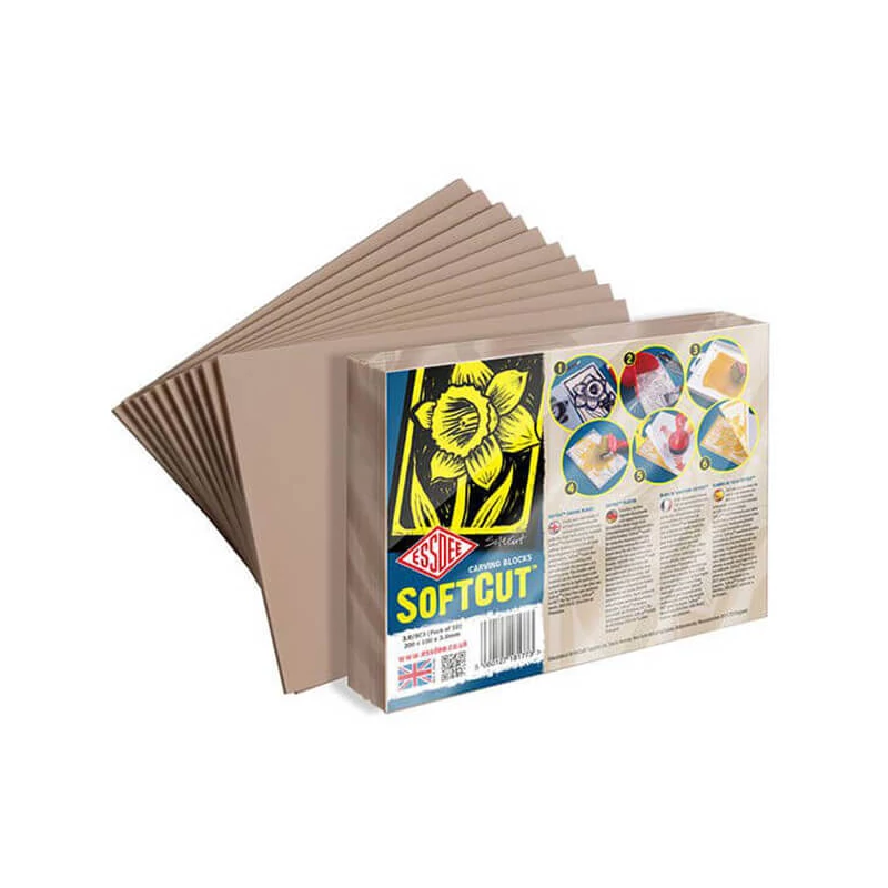 Linoleum moale Essdee SoftCut, 10 buc - 150x210x3 mm