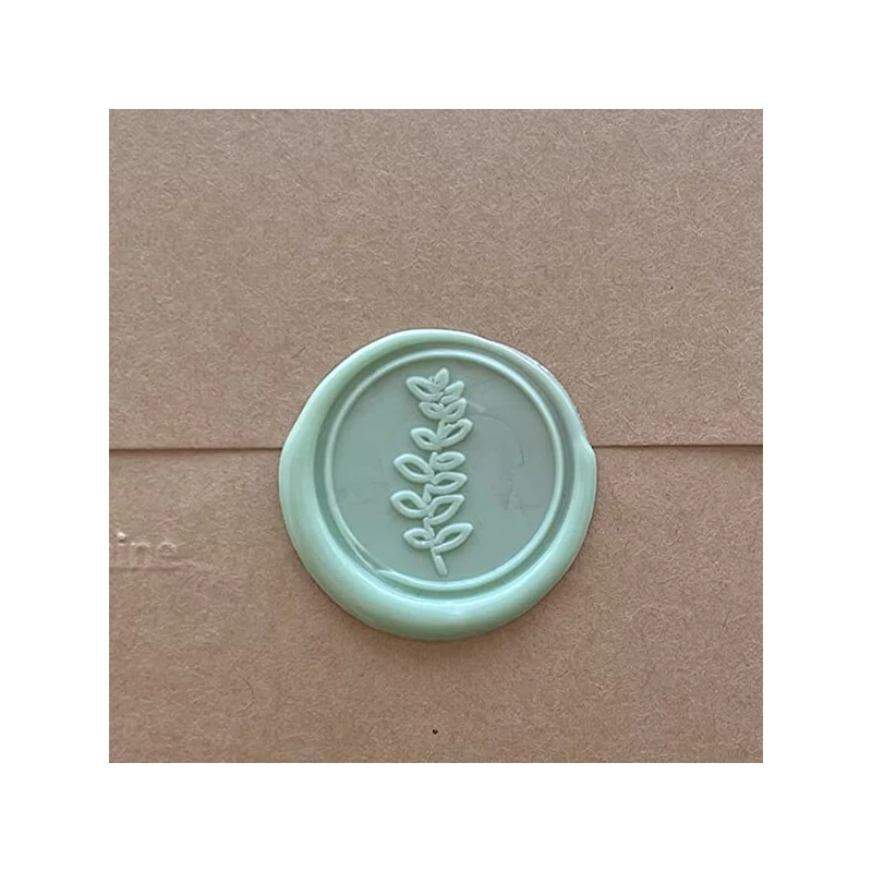 Cap ștampilă ceară, J. Herbin, 24 mm, alamă - eucalipt