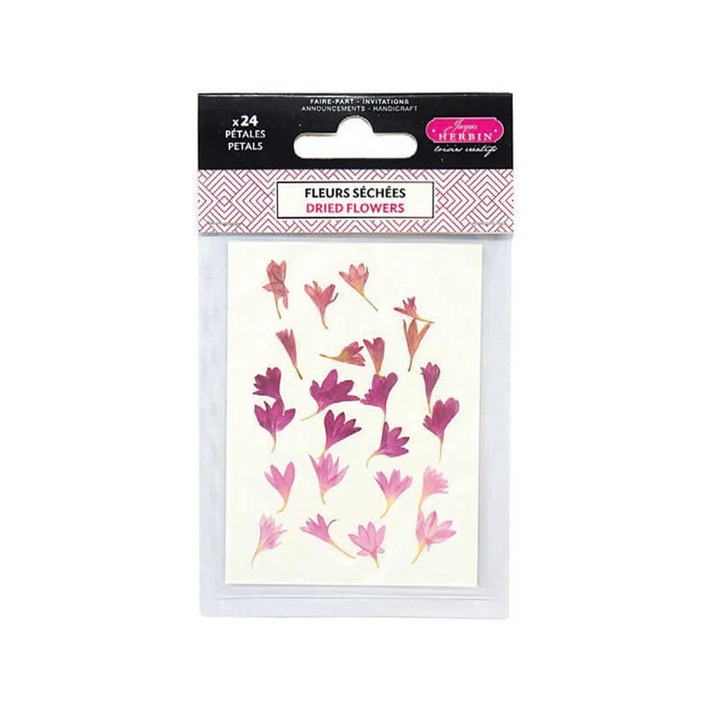 Petale de flori, uscate, J. Herbin - floare de colț, roz