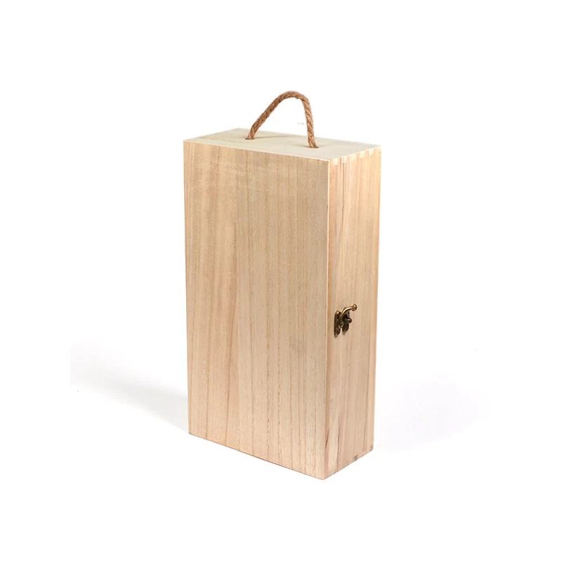 Cutie vin dublu din lemn - 35x20x10 cm, pentru 2 sticle