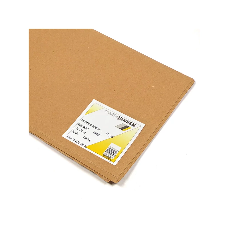 Hârtie de împachetat Natron , 0,75x1 m - 90 g, naturală, 4 foi