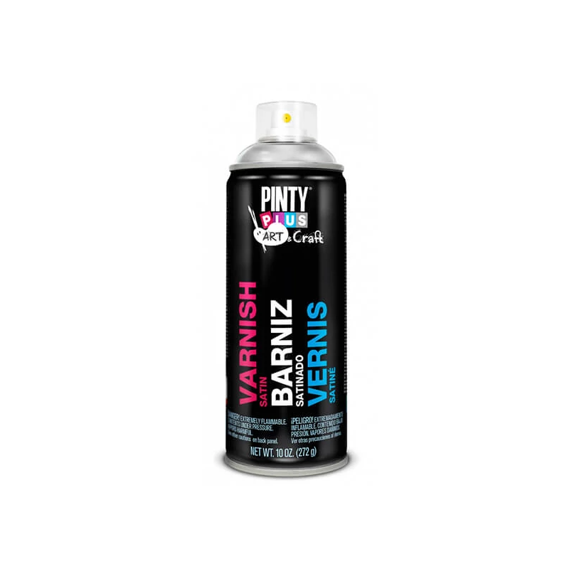 Spray de lac, 400 ml, Pinty Plus Art craft - lac mătăsos, cu solvent