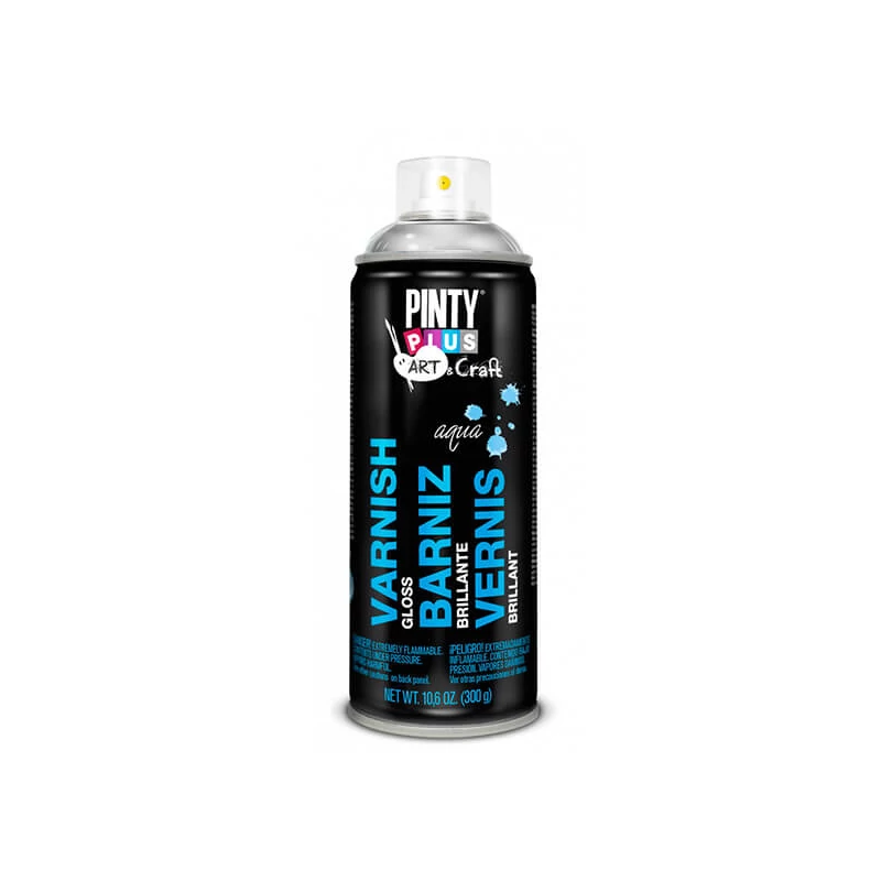 Spray de lac, 400 ml, Pinty Plus Art craft - lac lucios, pe baza de apa