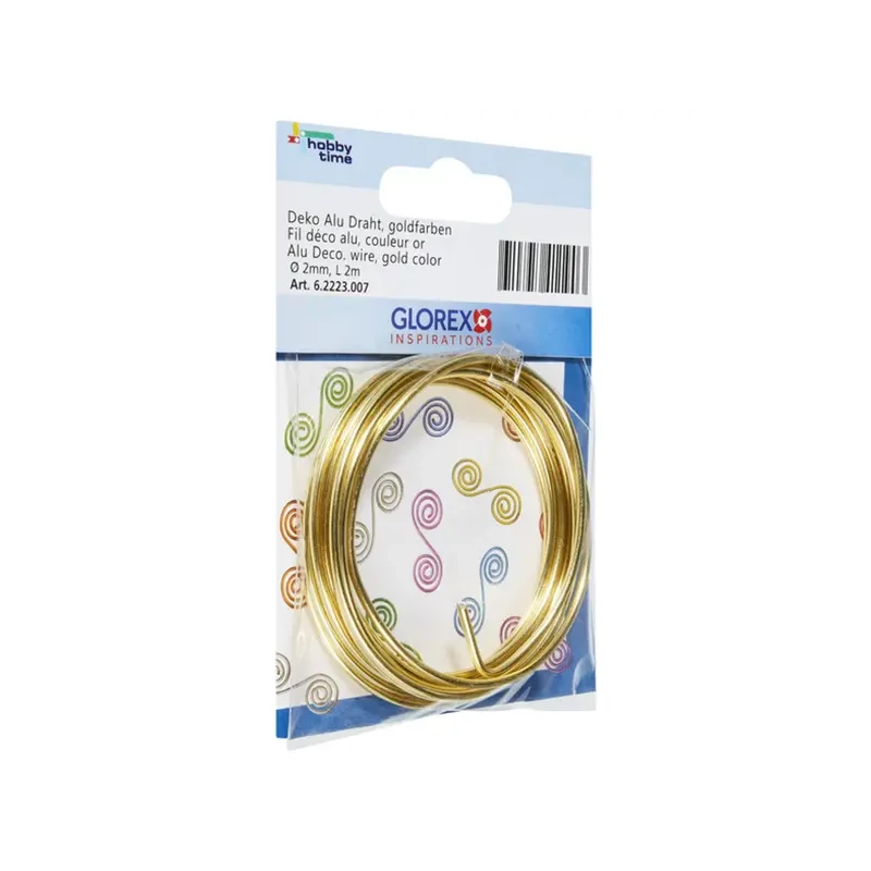 Sârmă de aluminiu, 2 mm, 2 m - aur