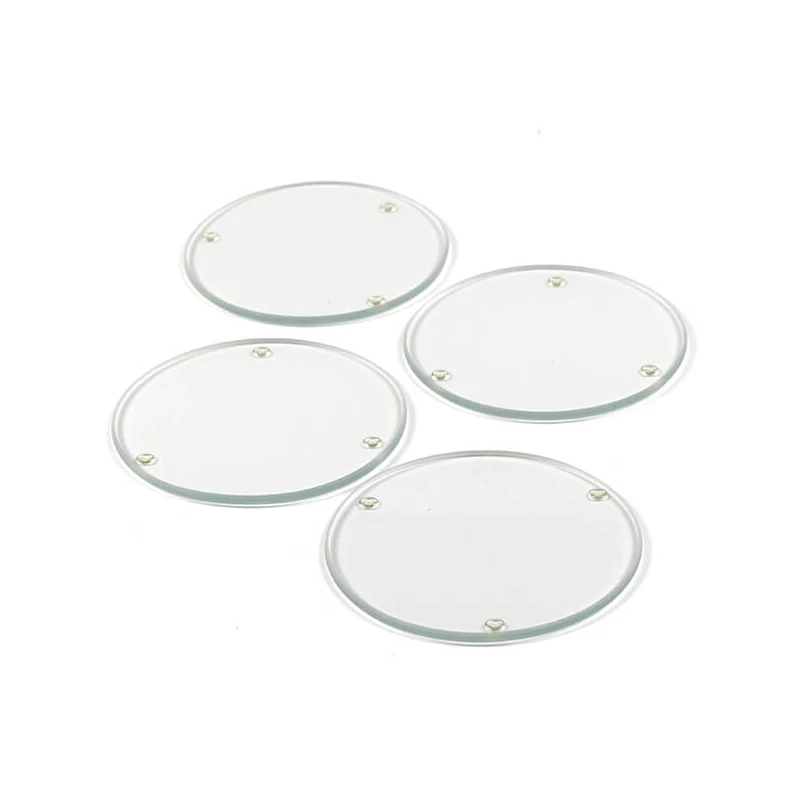 Set coaster pentru sticlă, rotund, 10 cm, 4 buc