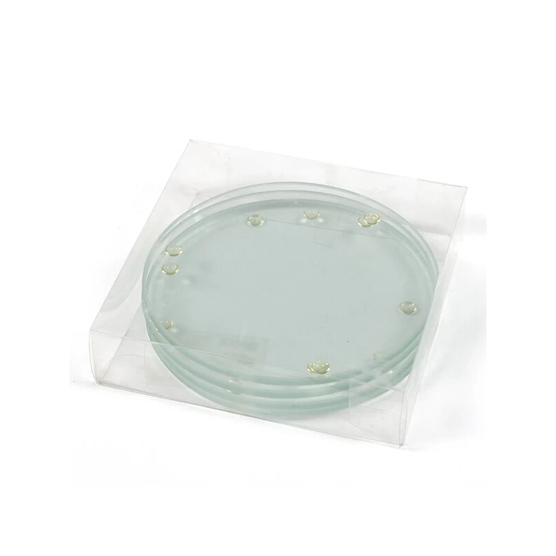 Set coaster pentru sticlă, rotund, 10 cm, 4 buc