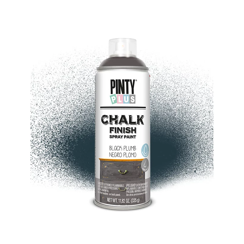 Vopsea cretă spray , Chalk Paint, Pinty Plus - negru plumb