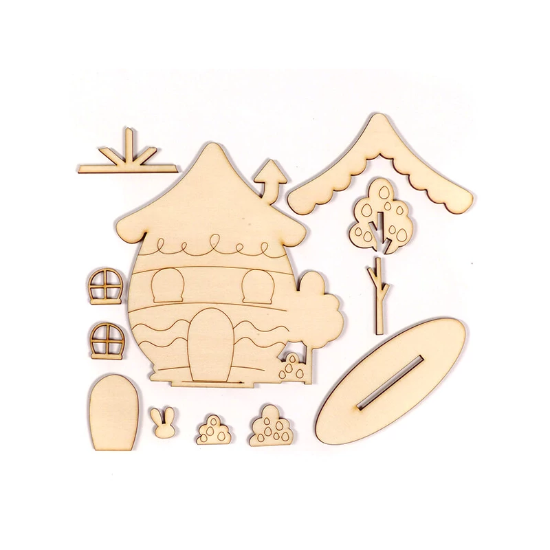 DIY! kit artizanal - Casa iepurașului, rotund