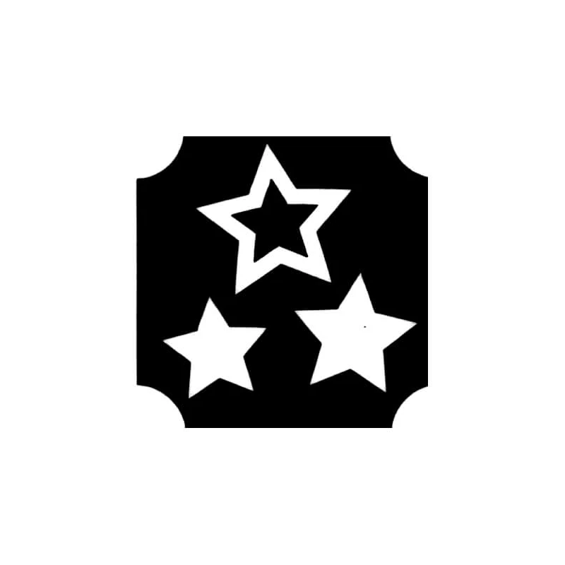 Șablon de tatuaj, șablon autoadeziv - Star 03