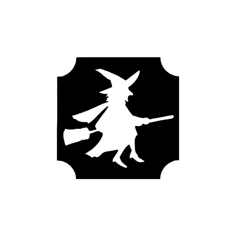 Șablon de tatuaj, șablon autoadeziv - Witch 01