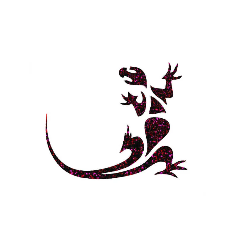 Șablon de tatuaj, șablon autoadeziv - șopârlă, gecko 01