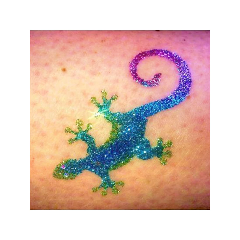 Șablon de tatuaj, șablon autoadeziv - șopârlă, gecko 02