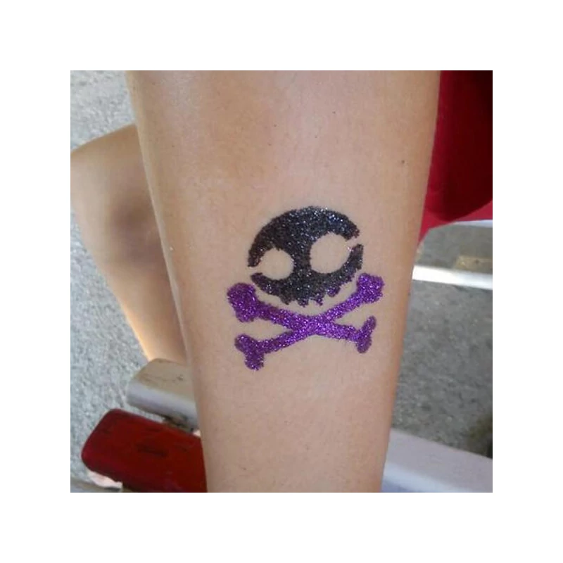 Șablon de tatuaj, șablon autoadeziv - Craniu 01