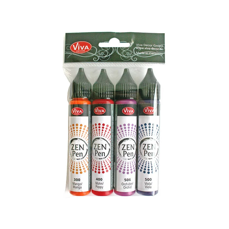 Set stilouri pentru pictare în puncte Zen Pen, 4x28 ml - Moment magic