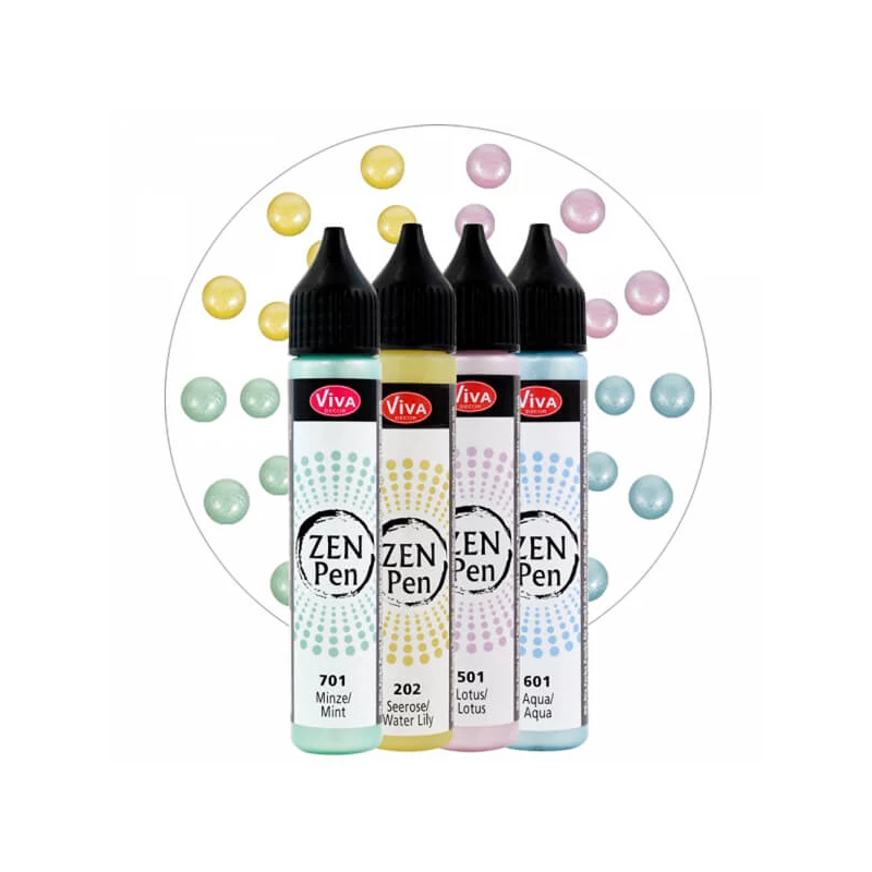 Set stilouri pentru pictare în puncte Zen Pen, 4x28 ml - Ease