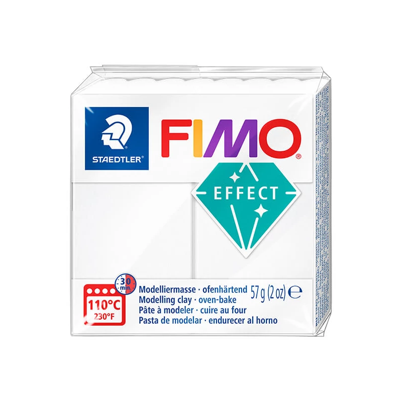 Plastilină care se întărește la coacere  FIMO Effect, 57 g - alb translucid (8010-014)