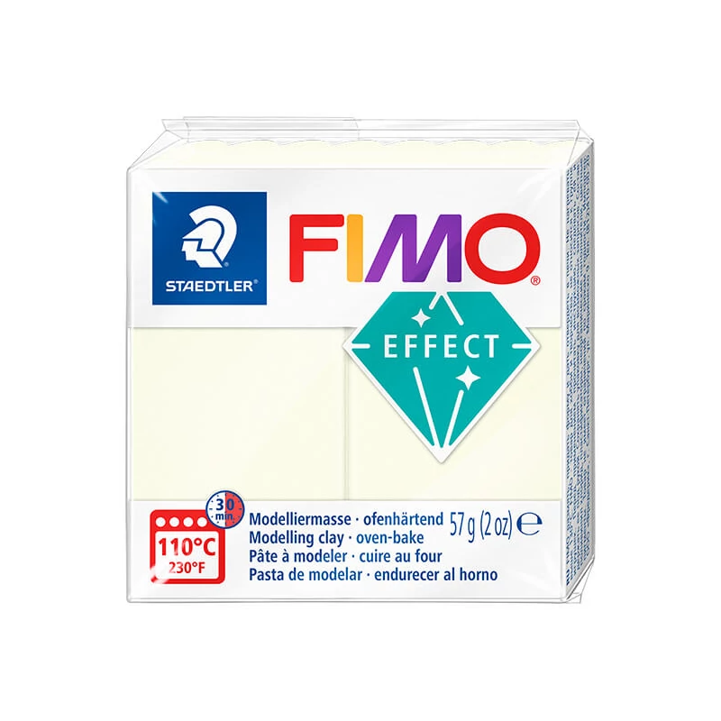 Plastilină care se întărește la coacere FIMO Effect, 57 g - straluceste in intuneric (8010-041)