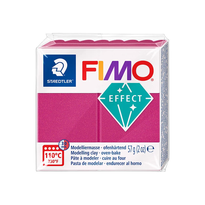 Plastilină care se întărește la coacere  FIMO Effect, 57 g - visiniu metalic (8010-21)