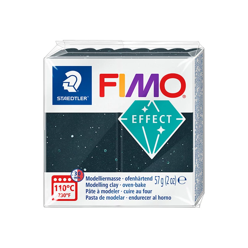 Plastilină care se întărește la coacere  FIMO Effect, 57 g - granit negru cu efect de piatra (8010-903)