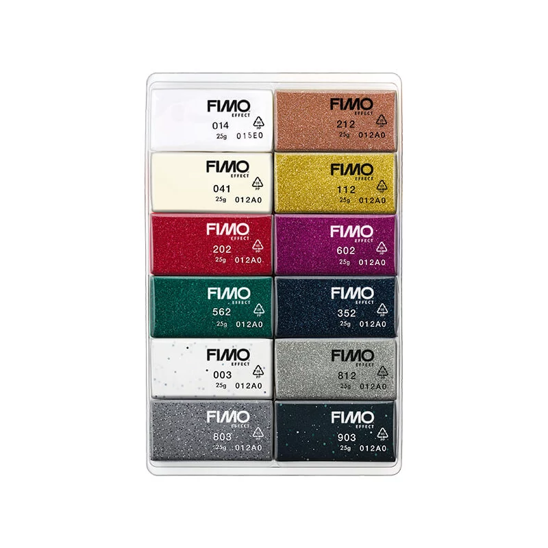 Set Plastilină care se întărește la coacere  FIMO Effect Color Pack, 12x25 g