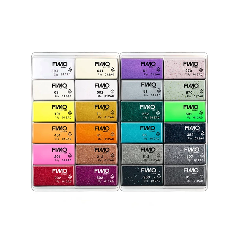 Set Plastilină care se întărește la coacere  FIMO Effect Color Pack, 24x25 g