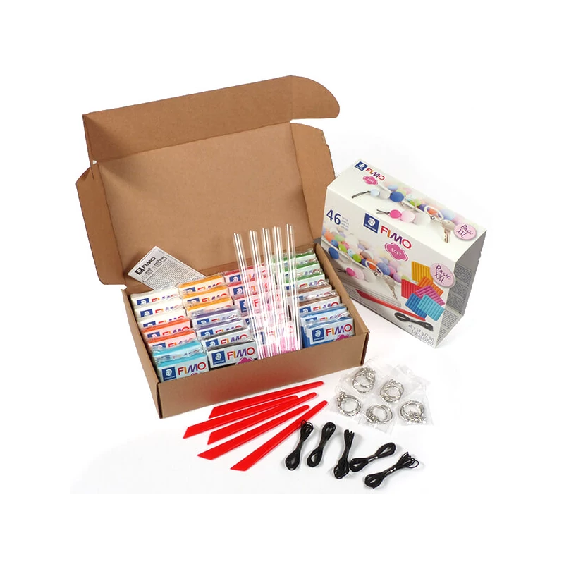 Set plastilină FIMO Soft Basic XXL Set, 26x57 g cu accesorii