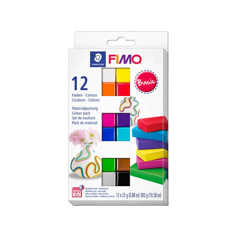 Set plastilină FIMO Soft Color Pack, 12x25 g - Basic Colors