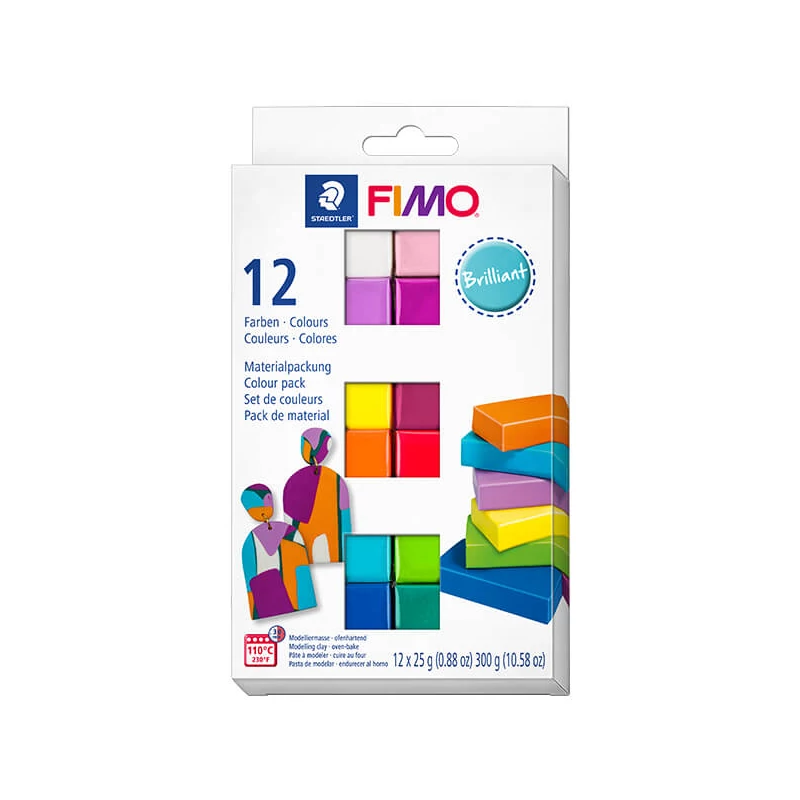Set plastilină FIMO Soft Color Pack, 12x25 g - Brilliant Colors