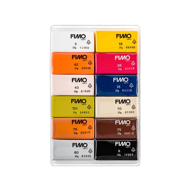 Set plastilină FIMO Soft Color Pack, 12x25 g - Natural Colors