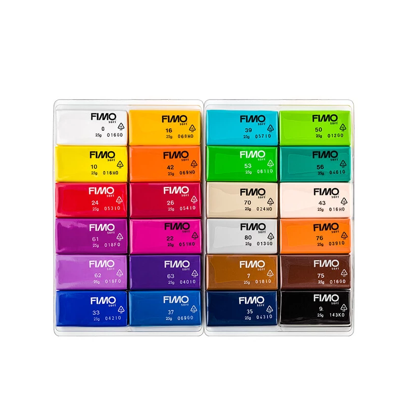Set Plastilină care se întărește la coacere  FIMO Soft Color Pack, 24x25 g - Basic Colors