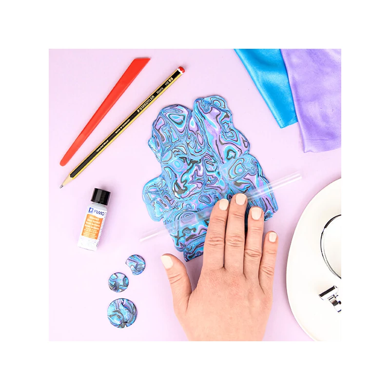 Set Plastilină care se întărește la coacere  Fimo Effect, 4x25 g - Abalone design, Abalone Design